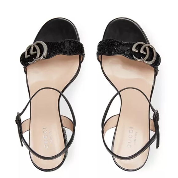 Gucci Black sandal- size 37(1/2) Sequin Marmont High Heeled
Look brand new - Picture 4 of 17